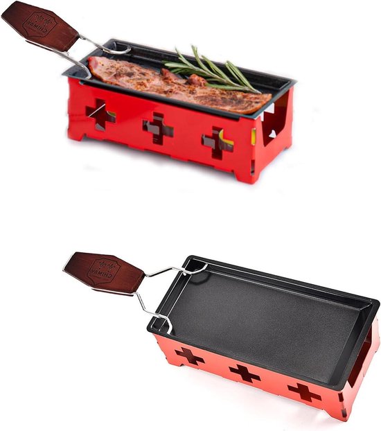 Mini Raclette Opvouwbaar Theelichtje Raclette Non-stick