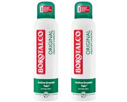 Borotalco Original - Deodorant Spray - Active Crystal Talk - Extra droog - 2 x 150 ml