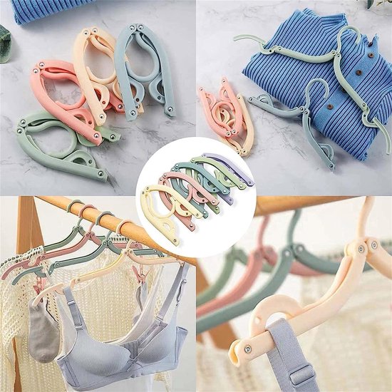 Lot De 12 Cintres Pliables De Voyage – Antidérapants, Ultra-Compacts Pour Valise, Hôtel & Camping