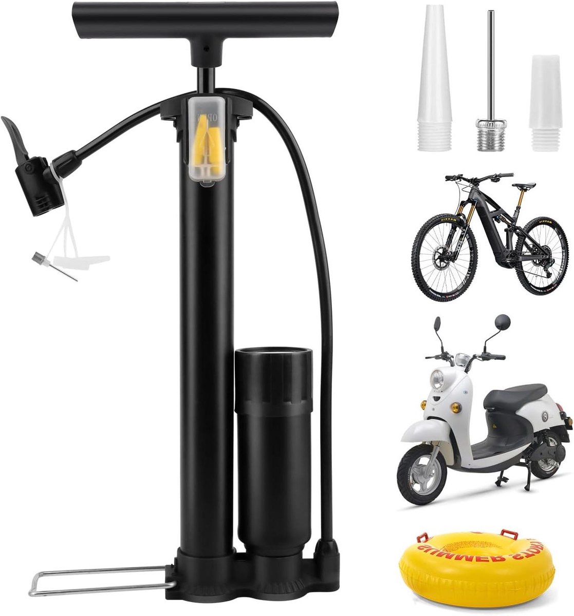 Fietspomp met Manometer
