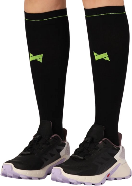 Sport Essentials - Bas de contention - Lot de 2 - Zwart - Tailles 35-38 - Bas de contention - Chaussettes de ski