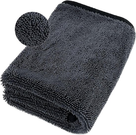 Airlab Auto Droog Doek Extra Groot en Dik 90x60cm XXL, Wonderdoekjes Badkamer Droog Doek, 650GSM Super Absorberende Dubbelzijdige Microvezel Schoonmaakdoek voor Auto Detailleren Wassen Poetsen