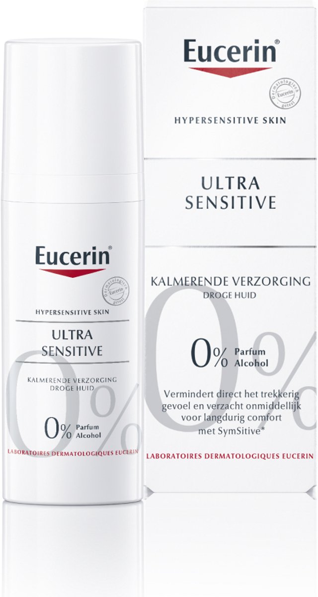 Bol.com Eucerin UltraSENSITIVE Kalmerende Dagcreme voor Vrouwen - Crème Droge Huid - Rosacea Crème - 50ml aanbieding