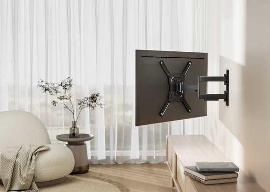 Douxe® DTS-01 - TV Beugel - Muurbeugel TV voor 17 t/m 65 Inch - Full Motion Draai- en Kantelbaar - voor TV's tot 35 KG