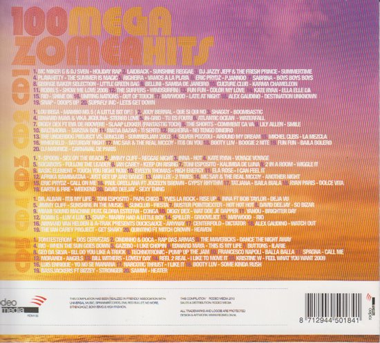 100-mega-zomer-hits-cd-van-various-artists-bol