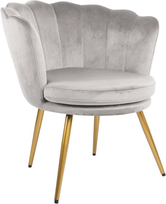 Elegante Fluwelen Fauteuil met Gouden Poten – Stijlvolle Zitplek voor – Cheko lako
