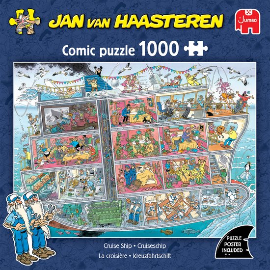 Jan van Haasteren - Cruiseschip - 1000 stukjes puzzel - Legpuzzel