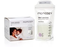 Momcozy 50 Moedermelk bewaarzakjes - Tot 175ml - Temperatuur indicatie - Lekvrij