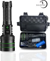 Bol.com Zaklamp - LED oplaadbaar - Militaire zaklamp - 5000 Lumen - 26650 mAh oplaadbare batterij - 6 standen - Powerbank functi... aanbieding