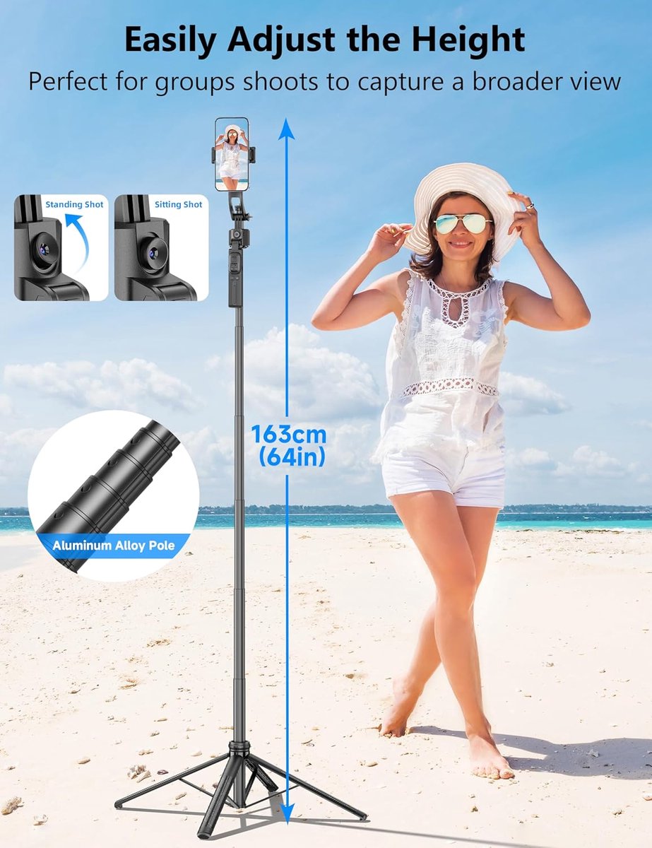Auto Face Tracking Statief, 360 ° Rotatie Telefoon Camera Mount Smart Shooting Houder met Afstandsbediening Selfie Stick, Geen App, Gebarenbediening, met 2 stks LED Licht