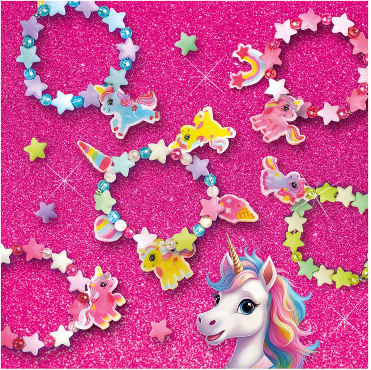 SES Creative - Unicorn - Kralen Armbanden - Knutselen Meisjes - Armbandjes maken - Vanaf 5 jaar — afbeelding 5