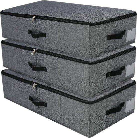 Onderbedcommode bedlade met doorzichtig deksel voor kleding, beddengoed en nog veel