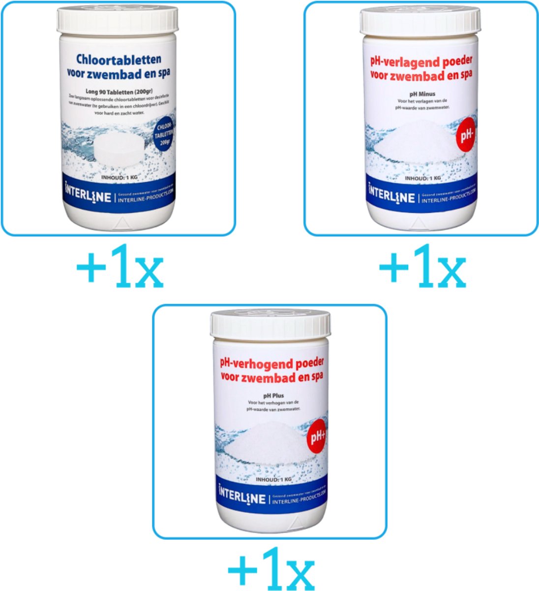 Zwembad Onderhoudsbundel – Zwembad Onderhoud Starterspakket bevat Chloor – PH-min en PH-plus – Interline Onderhoud Starterspakket – Chloortabletten – Geschikt voor zwembaden met meer dan 25.000 liter (3-delig) Zwembad Onderhoudsbundel – Zwembad Onderhoud Starterspakket bevat Chloor – PH-min en PH-plus – Interline Onderhoud Starterspakket – Chloortabletten – Geschikt voor zwembaden met meer dan 25.000 liter (3-delig)