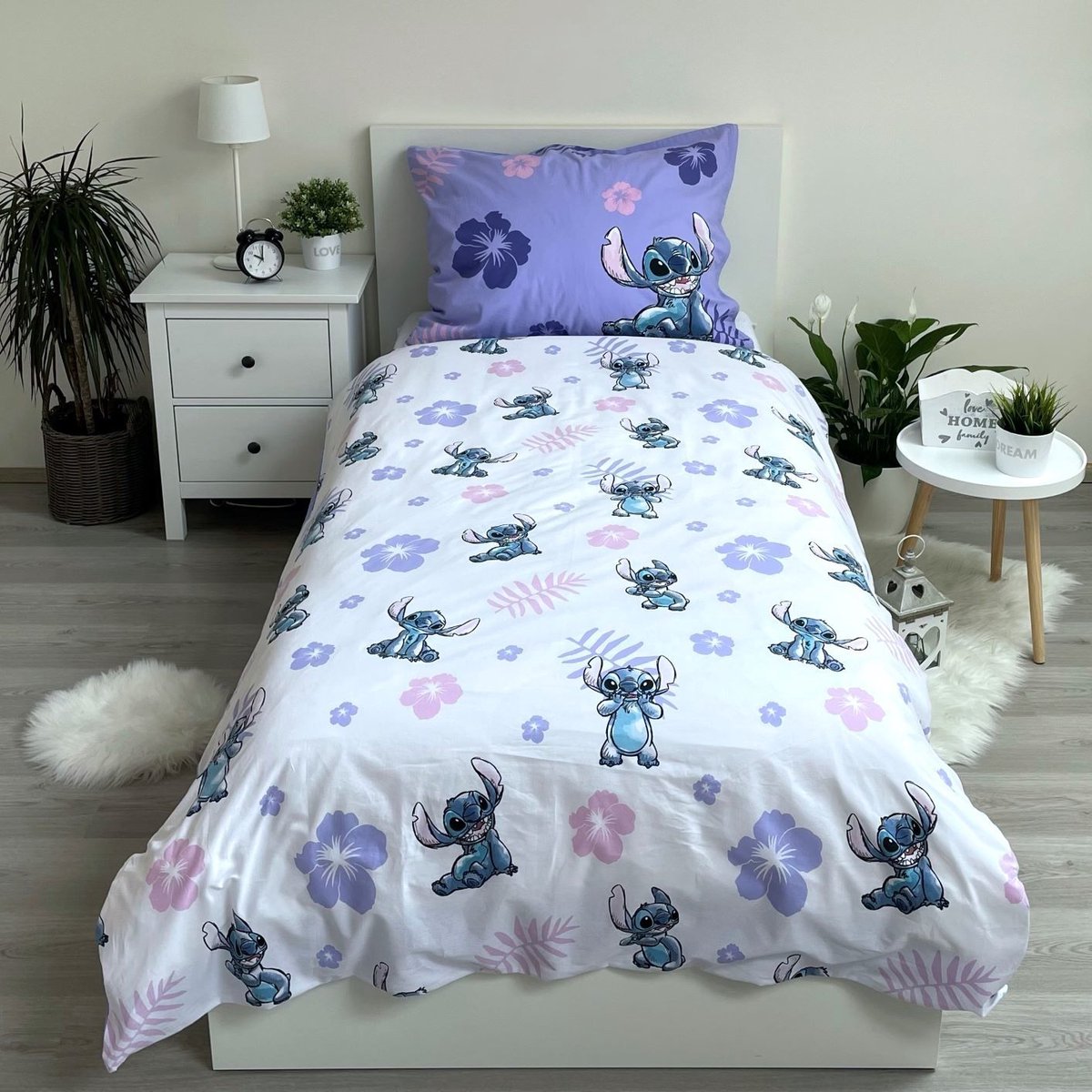 Disney Lilo & Stitch Housse de couette Tropical - Lits Jumeaux - 240 x 220 2x