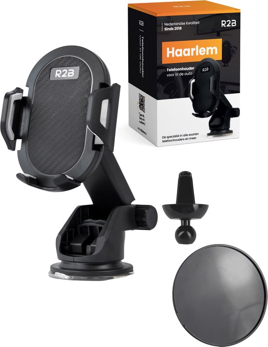 R2B Telefoonhouders Auto Zuignap + Dashboardpad - Raam/Dashboard/Ventilatie - Telefoonhouder Auto - Gsm Houder Auto - Autohouder - Mobiel Houder Auto - Telefoon Houder - Auto Telefoonhouder - Phone Holder Car