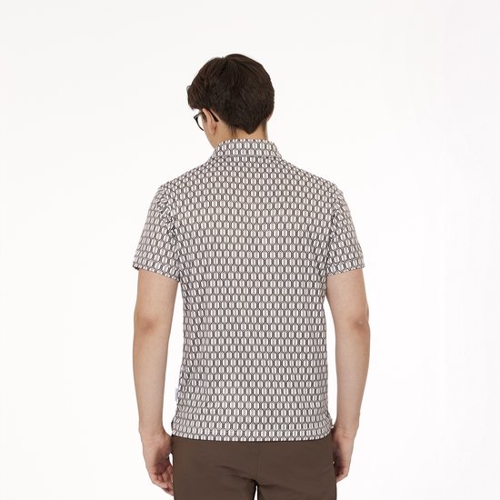 Func Factory mannen Polo Brown print maat XXL van Func Factory — afbeelding 2