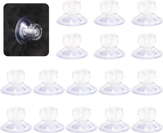 16 Stuks Zuignappen Voor Luifel – 4,5 Cm, Transparant, PVC/ABS, Hoge Grip, Voor Caravan, Camper, Boot, En Huishoudelijke Decoratie