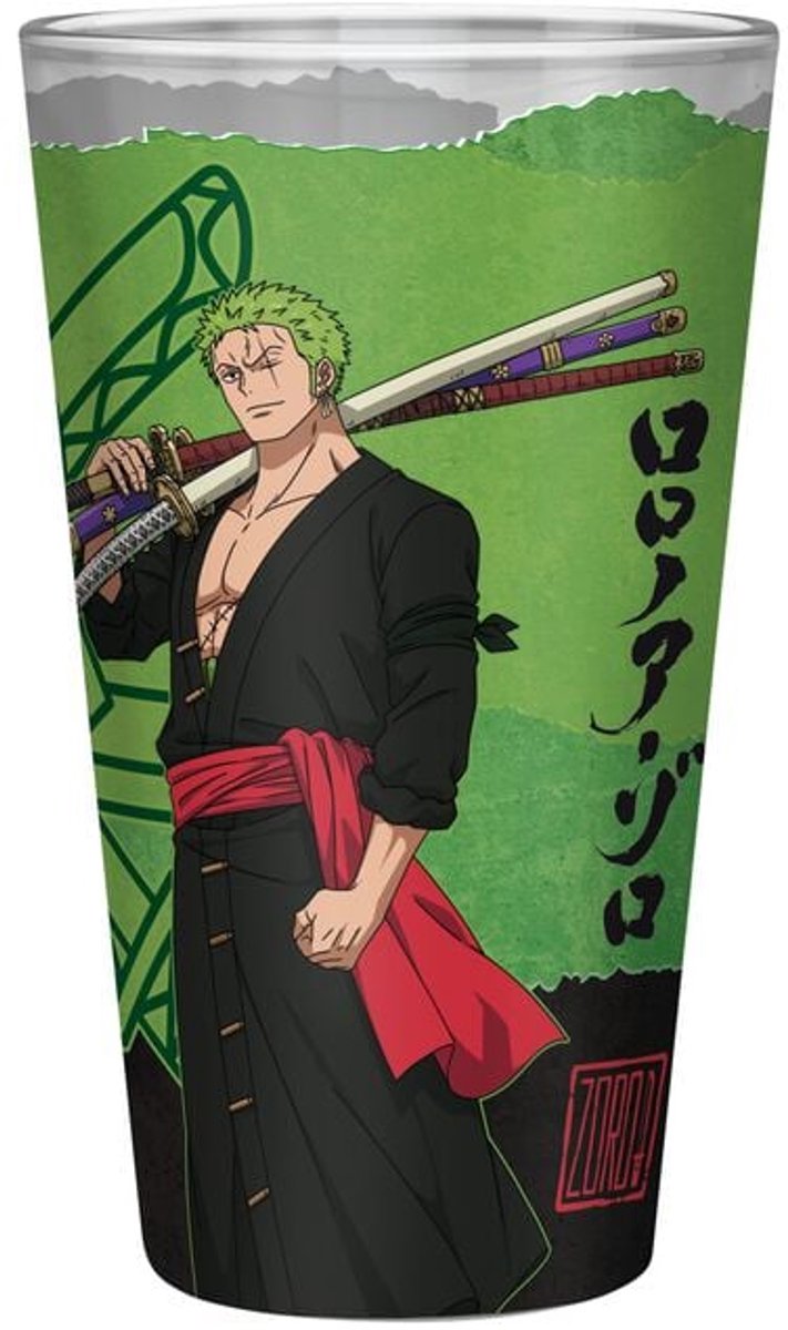 One Piece Zoro Unisex Drinkglas - meerkleurig - Standard