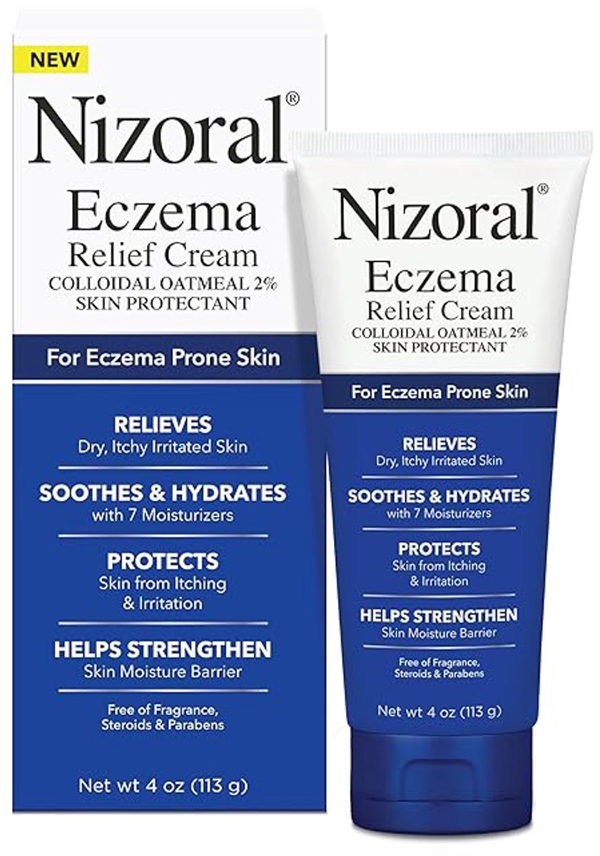 Nizoral - Eczema Relief Crème – Hydraterende Huidverzorging met Colloïdale Havermout - Tegen Jeuk Irritatie en Droogheid - 118 ml