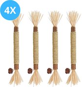 Bâtons Matatabi pour Chats - 4 pièces - Jouets pour chats 100% naturels et comestibles - speelgoed à l'herbe à chat
