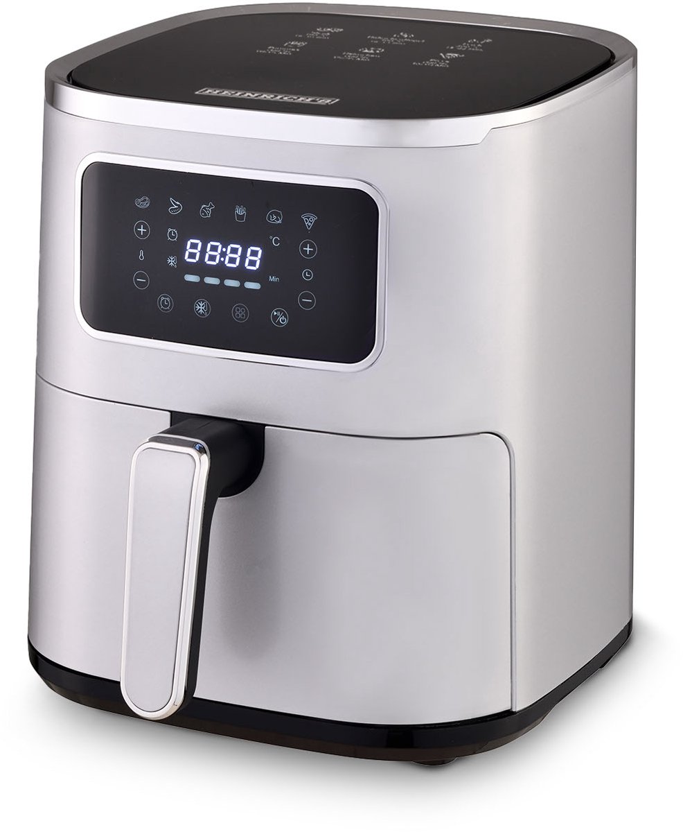 Heinrich's HFR 8216 Airfryer met Dubbele Lade 5 Liter Zilver - afbeelding 2