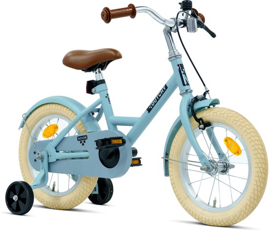 Vélo Enfant 16 Pouces MINRS Avec Stabilisateurs - Rose/Noir, Freins Main, Sonnette, Pour 3-6 Ans