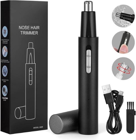 Tondeuse nez - Efficace et sûre - Pour nez, oreilles et sourcils - Design compact et convivial - Indolore et précise - Soins pour hommes et femmes