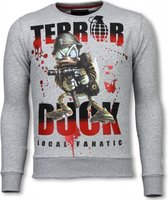 Terror Duck - Rhinestone Sweater - Grijs