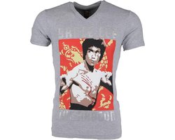 T-shirt - Bruce Lee the Dragon - Grijs