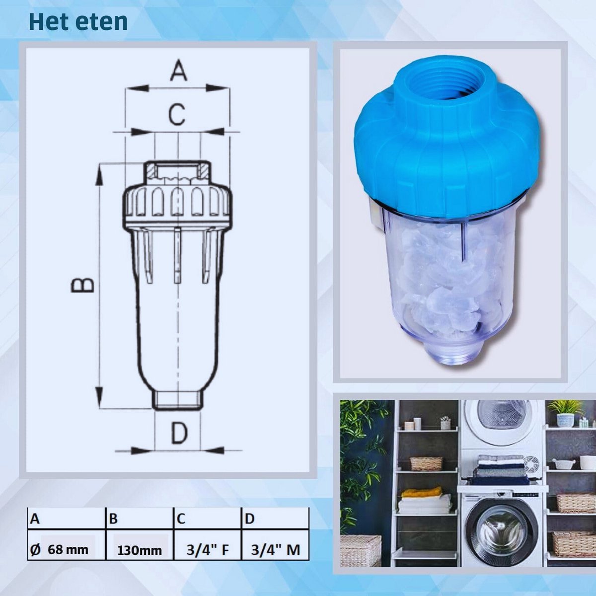 Roestvrijstalen Spin-Down Sedimentfilter Voor Waterbehandelingsmachines Voor Het