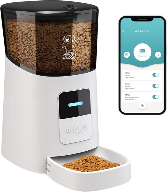 JAXY voerautomaat – 6L – met app – wit