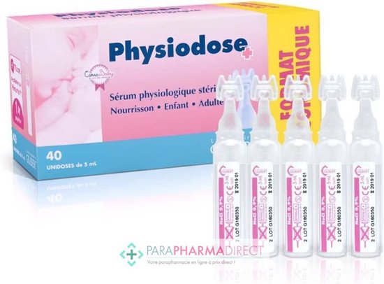 Physiodose Sérum Physiologique 5 x 40 Unidoses 5ml / GILBERT FYSIODOSE FYSIOLOGISCH SERUM 5 x 40 DOSES van Physiodose — afbeelding 2