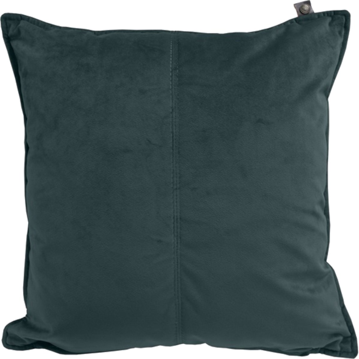 Overseas Middlestitch Velours Kussen Petrol 45 x 45 cm