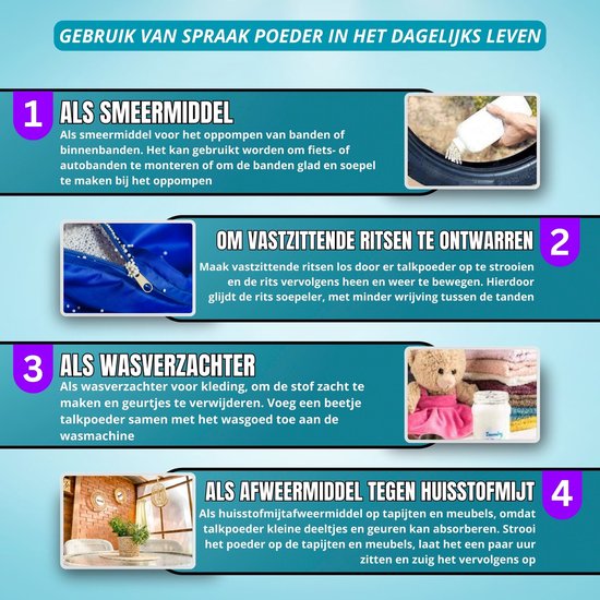 Online chemicaliën Talkpoeder 5 Kilogram - Talkpoeder Volwassenen - Huidverzorging voor hem en haar - talkpoeder ongeparfumeerd - Talk poeder kopen onbewerkt van Online chemist — afbeelding 4
