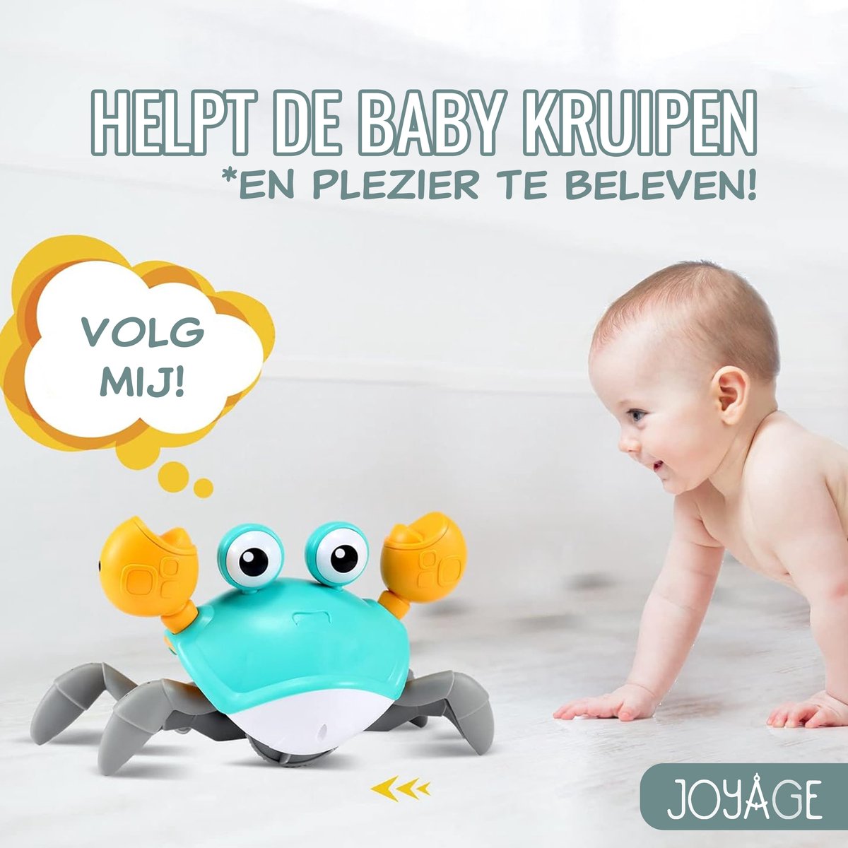 Joyage Krab Fijne Motoriek Speelgoed - Leren kruipen - Sensorisch speelgoed baby 0 jaar - Baby Speelgoed 6 maanden 1 jaar meisjes Montessori speelgoed - Meisjes speelgoed 2 jaar jongens Kinderspeelgoed 3 jaar Peuter speelgoed educatief speelgoed — afbeelding 3