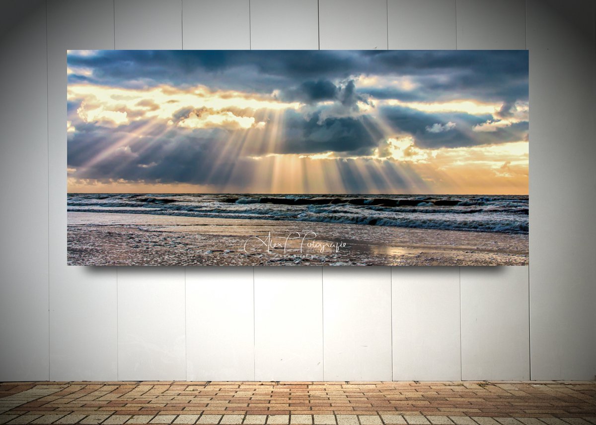 Alex F Fotografie Foto op Canvas - Strand AlexF059 – Formaat 120 x 60cm - Wanddecoratie - Muurdecoratie woonkamer - Slaapkamer decoratie - Kamer accessoires - Schilderijen op canvas multi