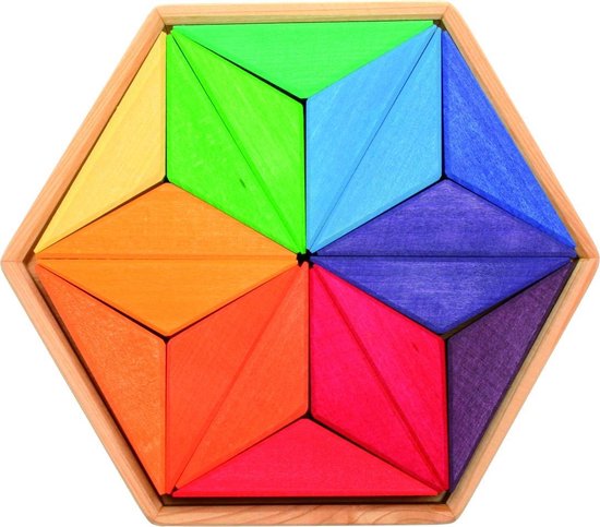 rijk span Oude man Grimm's houten puzzel kleuren ster - 12 stukjes | bol.com