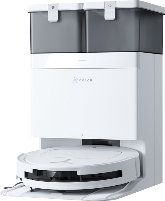 ECOVACS Deebot T50 Omni - Stofzuig en dweilrobot (Wit) - 12.800 Pa zuigkracht - All-in-One omni-station