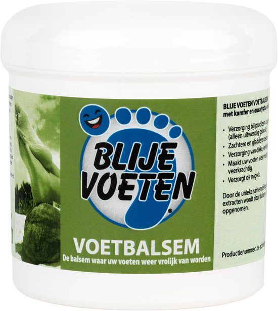 Blije Voeten Voetbalsem - Voetschimmel - Zwemmerseczeem - Kalk- en Schimmelnagels - Voetencreme - Voetverzorging - Gladdere en Zachtere Voeten - Huiduitslag - Ontstekingen - Behandeling van Kalk en Schimmelnagels