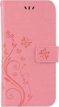 Samsung Galaxy Note 9 Bookcase - Roze - Bloemen - Portemonnee Hoesje