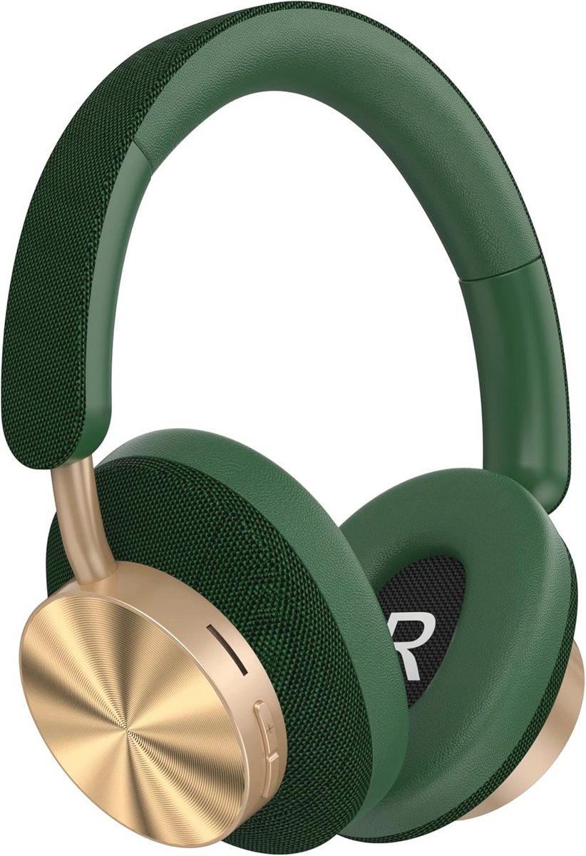 Draadloze Bluetooth-hoofdtelefoon 5.3 met Ruisonderdrukking en Prachtige Bas – 40 Uur Speeltijd, Groen