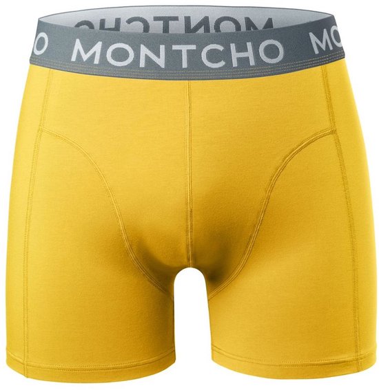 MONTCHO - Série Dazzle - Boxer pour homme - Sous-vêtements homme - Boxers - Sous-vêtements pour homme - 1 paquet - Yellow - Homme - Taille XL