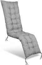 Bol.com Tuinkussen 165x50 cm voor ligstoel grijs aanbieding