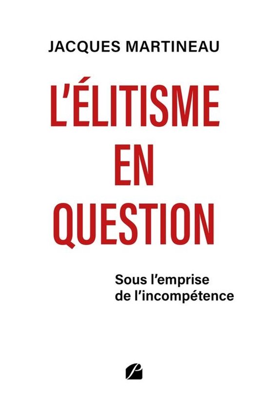 Essai - L'élitisme en question - cover