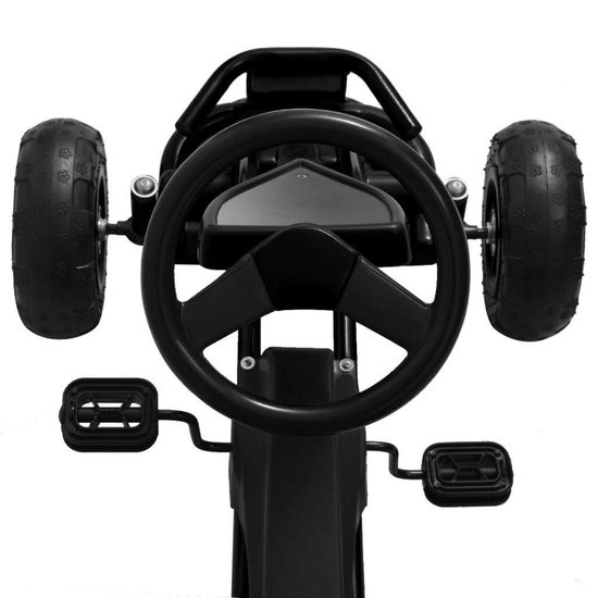 vidaXL Skelter met pedalen en pneumatische banden zwart - vidaXL