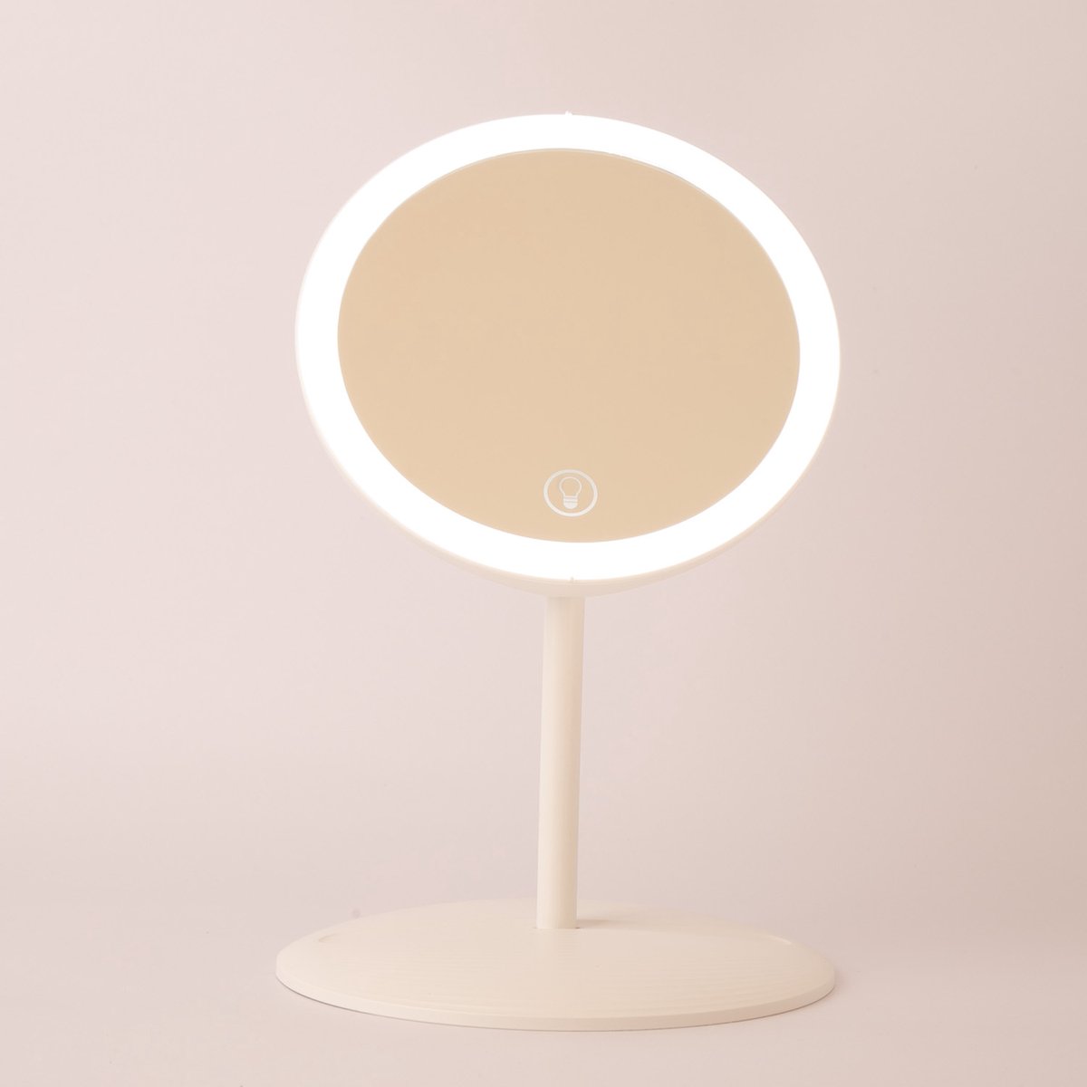 LED Make-up Spiegel met Verlichting – 3 Lichtstanden & Dimbaar – Verstelbaar & Oplaadbaar via USB – Compact & Stabiel voor Thuis of Reizen