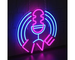 Led neonlicht, neonlicht, gamer, decoratie, neonbord, lichtreclame, lichtbord, neonborden, gaming zone, led-bord - met hangketting, haken en USB-oplaadfunctie - type C Live