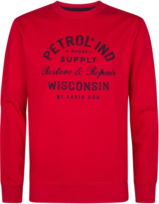 Petrol Industries - Pull Artwork Homme Moab - Rouge - Taille M