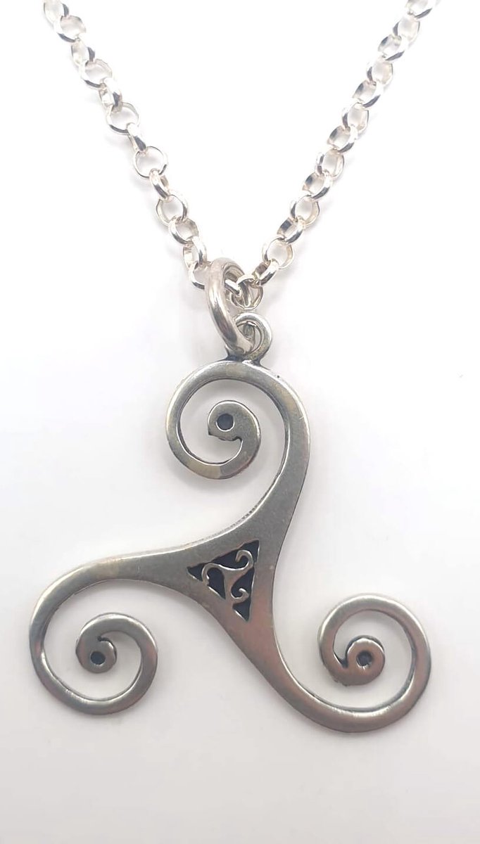Zilveren Celtic Triscelion hanger (K543-50cm)