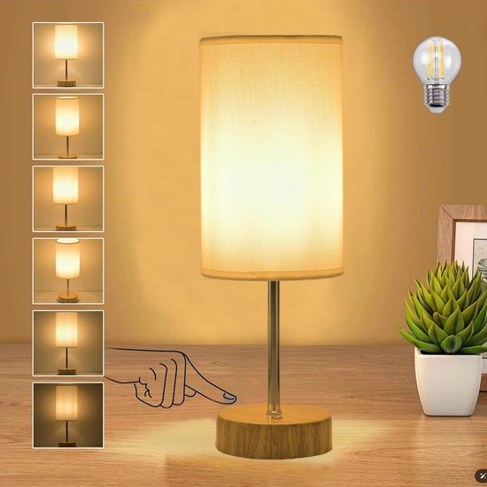 2 stuks tafellamp, draadloos, 6000 mAh, oplaadbaar, led, 3 lichtmodi, draadloos, dimbaar, geschikt voor tuin, hotel, slaapkamer, eetkamer (2 goud